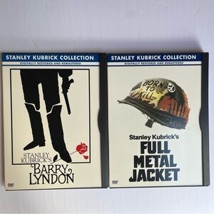Full Metal Jacket, Barry Lyndon DVD's Stanley Kubrick Collection 80s classics